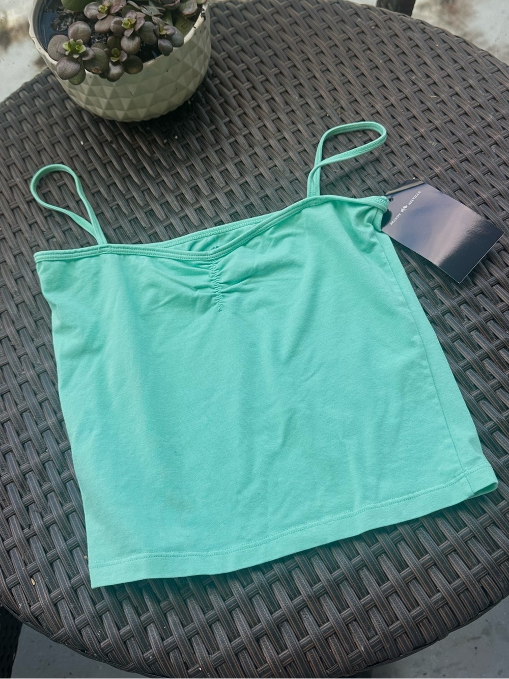 Brandy Melville Seafoam teal tank rare